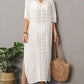 Women's V-Neck Swimsuit Cover Up with Side Split