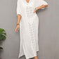 Women's V-Neck Swimsuit Cover Up with Side Split