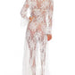 Maternity Robe Sheer Lace Kimono Swimsuit Cover Up
