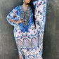 V-Neck Caftan Swimsuit Cover Up: Sexy Beach Kaftan Dress