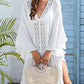 V-Neck Side Split Women's Swimwear Coverup