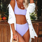 Women's Button-Down Swimsuit Cover-Up with Side Slit