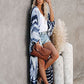 Dark Blue Tie Dye Kimono Cover-Up for Women