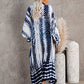 Dark Blue Tie Dye Kimono Cover-Up for Women