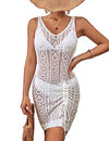 Sleeveless Crochet Swimwear Cover Up - Sexy Knit Dress
