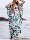 Plus Size Women's Beach Kaftan Dress Half Sleeve Swim Cover Up