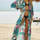 Long Sleeve Open Front Kimono: Women's Swimwear Cover Up