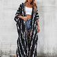 Plus Size Tie-Dye Kimono Cover Up: Women's Swimsuit