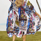 Print Kimono: Women's Short Sleeve Swimsuit Cover Up