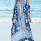 Tassel Chiffon Beach Kaftan: Sexy Cold Shoulder Swim Cover Up