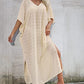 Women's V-Neck Swimsuit Cover Up with Side Split