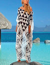 Plus Size Chiffon Beach Kaftan Long Swimsuit Cover Up
