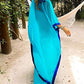 Embroidered V-Neck Chiffon Plus Size Kaftan Cover-Up
