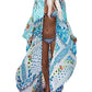 Print Kimono  Women's Long Sleeve Swimsuit Cover Up