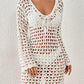 Long Sleeve Hollow Out Crochet Swimwear Cover Up