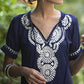 V Neck Embroidered Kaftan: Beach Cover Up for Women