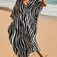 Plus Size Zebra Print Beach Caftan Dress