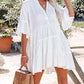 Women's White Button-Down Beach Shirt Cover Up