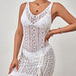 Sleeveless Crochet Swimwear Cover Up - Sexy Knit Dress