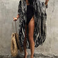 Plus Size Tie-Dye Beach Cardigan: Women's Swimsuit Cover Up