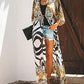 Zebra & Leopard Print Kimono: Women's Beach Cover-Up with Belt