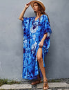 Women's V-Neck Beach Kaftan: Versatile Cover-Up Dress