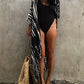Plus Size Tie-Dye Beach Cardigan: Women's Swimsuit Cover Up