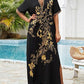 Plus Size Women's Side Split Beach Maxi Loungewear Dress