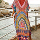 V-Neck Turkish Kaftan Maxi Dress Women's Beach Cover Up