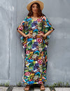V-Neck Women's Kaftan Swimsuit Beach Cover Up