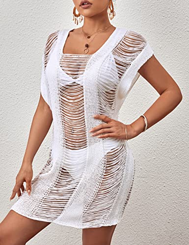 sexiest beach dresses Hollow Out Crochet Cover Ups for Women
