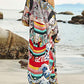 Eddoyee Women's Ethnic Print Kimono Cardigans - Stylish Beach Cover Up
