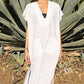 V-Neck Short Sleeve Beach Kaftan Cover Up for Women