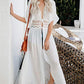 Short Sleeve Lace-Up Kimono Cardigans Women's Beach Cover Up
