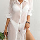 Long Sleeve Button-Down Beach Shirt: Women's Swimsuit Cover Up