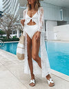 Maternity Robe Sheer Lace Kimono Swimsuit Cover Up