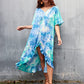 Loose Tie-Dye V-Neck Beach Kaftans for Women