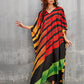Sexy Side Split V-Neck Beach Caftan Cover-Up Dress