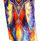 Half Sleeve Print Beach Kaftan Dress for Women