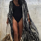 Plus Size Tie-Dye Beach Cardigan: Women's Swimsuit Cover Up