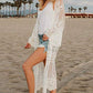 3/4 Sleeve Mesh Kimono: Women's Swimsuit Cover Up