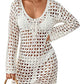 Long Sleeve Hollow Out Crochet Swimwear Cover Up