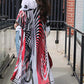 Women's Zebra Print Chiffon Beach Kimono Cover Up