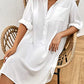 Long Sleeve Button-Down Beach Shirt Cover Up for Women
