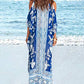 Tassel Chiffon Beach Kaftan: Sexy Cold Shoulder Swim Cover Up