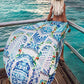 Print Kimono  Women's Long Sleeve Swimsuit Cover Up