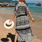 V-Neck Drawstring Kaftan Swimsuit Cover Ups for Women