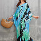 Sexy V-Neck Side Split Kaftan Beach Cover-Up Plus Size