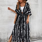 Plus Size Tie-Dye Kimono Cover Up: Women's Swimsuit