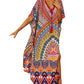 V-Neck Turkish Kaftan Maxi Dress Women's Beach Cover Up